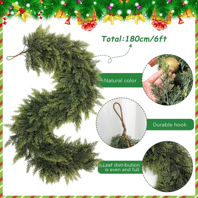HollyCharm® 6ft Cedar Garlands