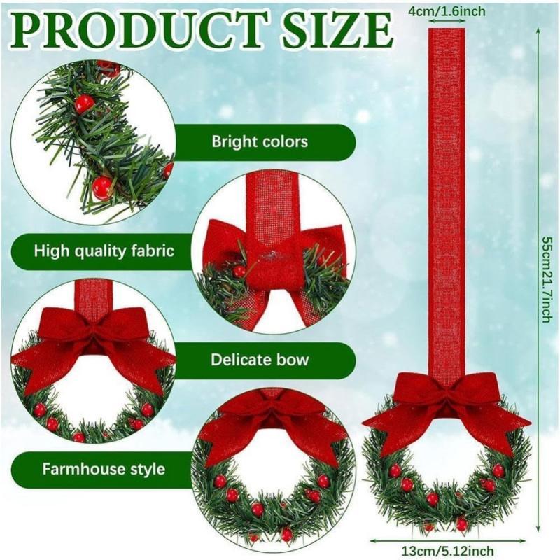HollyCharm® 6-Pack Wreaths