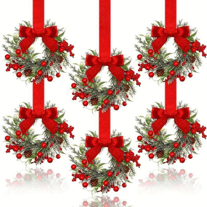 HollyCharm® 6-Pack Wreaths